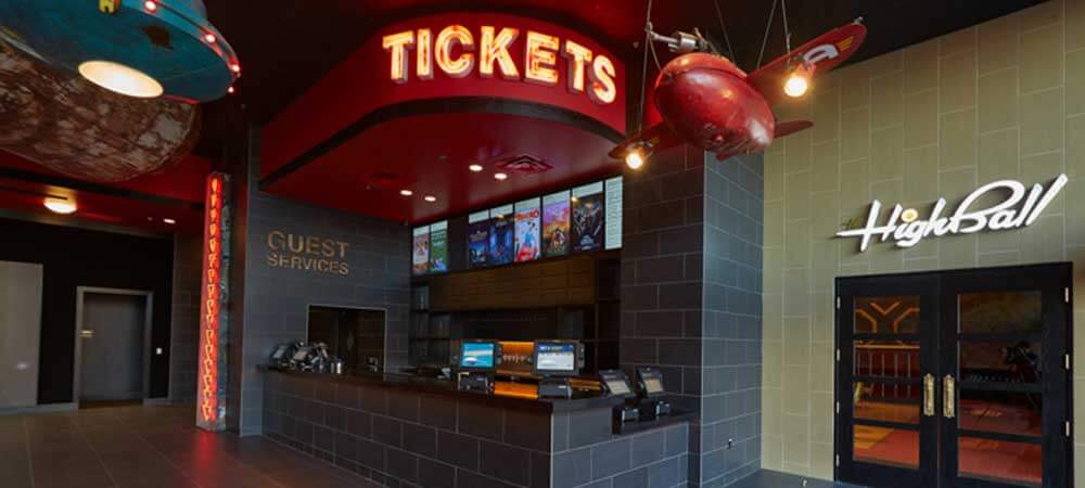 Photo from inside an Alamo Drafthouse Cinema in Austin, Texas.