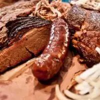 Close up of barbecue from a restaurant in Austin, TX.