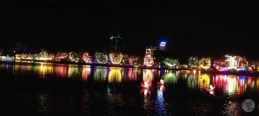 Celebrations in Sri Lanka are very colorful, such as these lights for Vesak Poya in Colombo, Sri Lanka.