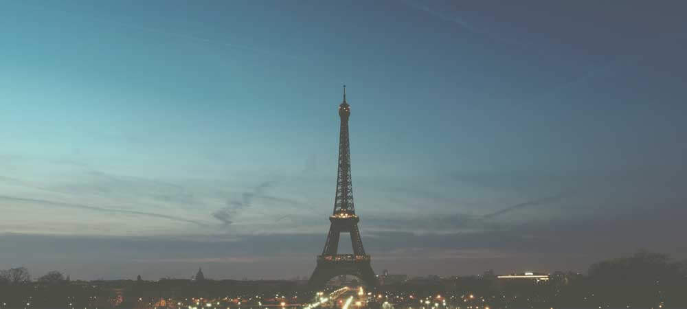 Paris at night, when the city starts to glitter.