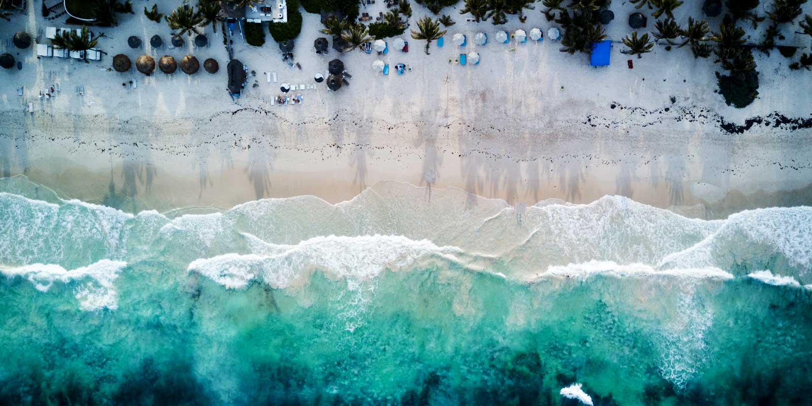 Get awesome aerial photos like this beach scene with a photography drone.