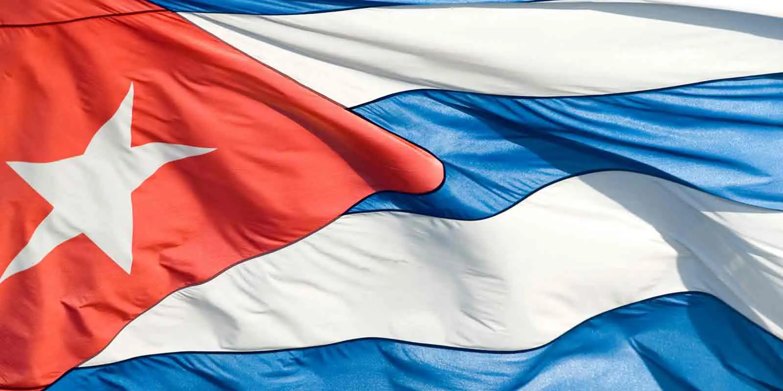 Cuban flag waving in the wind.
