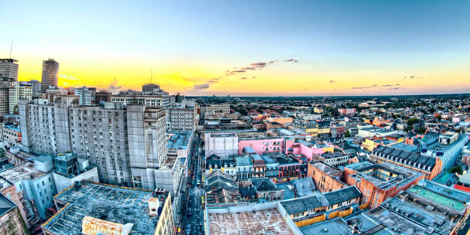Rooftop views of New Orleans from Hotel Monteleone