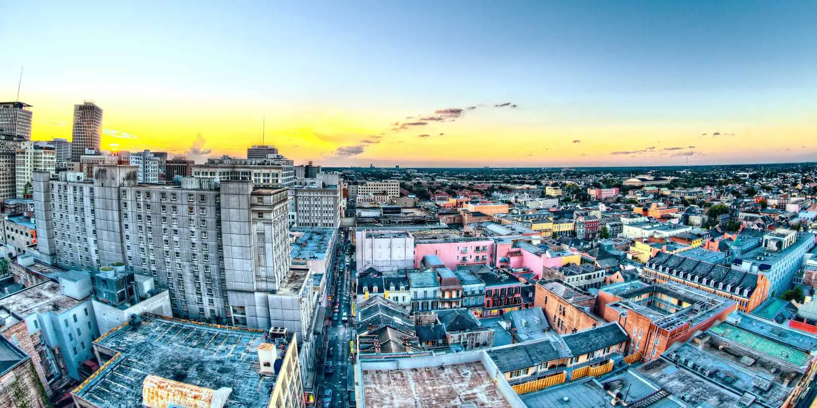 Rooftop views of New Orleans from Hotel Monteleone