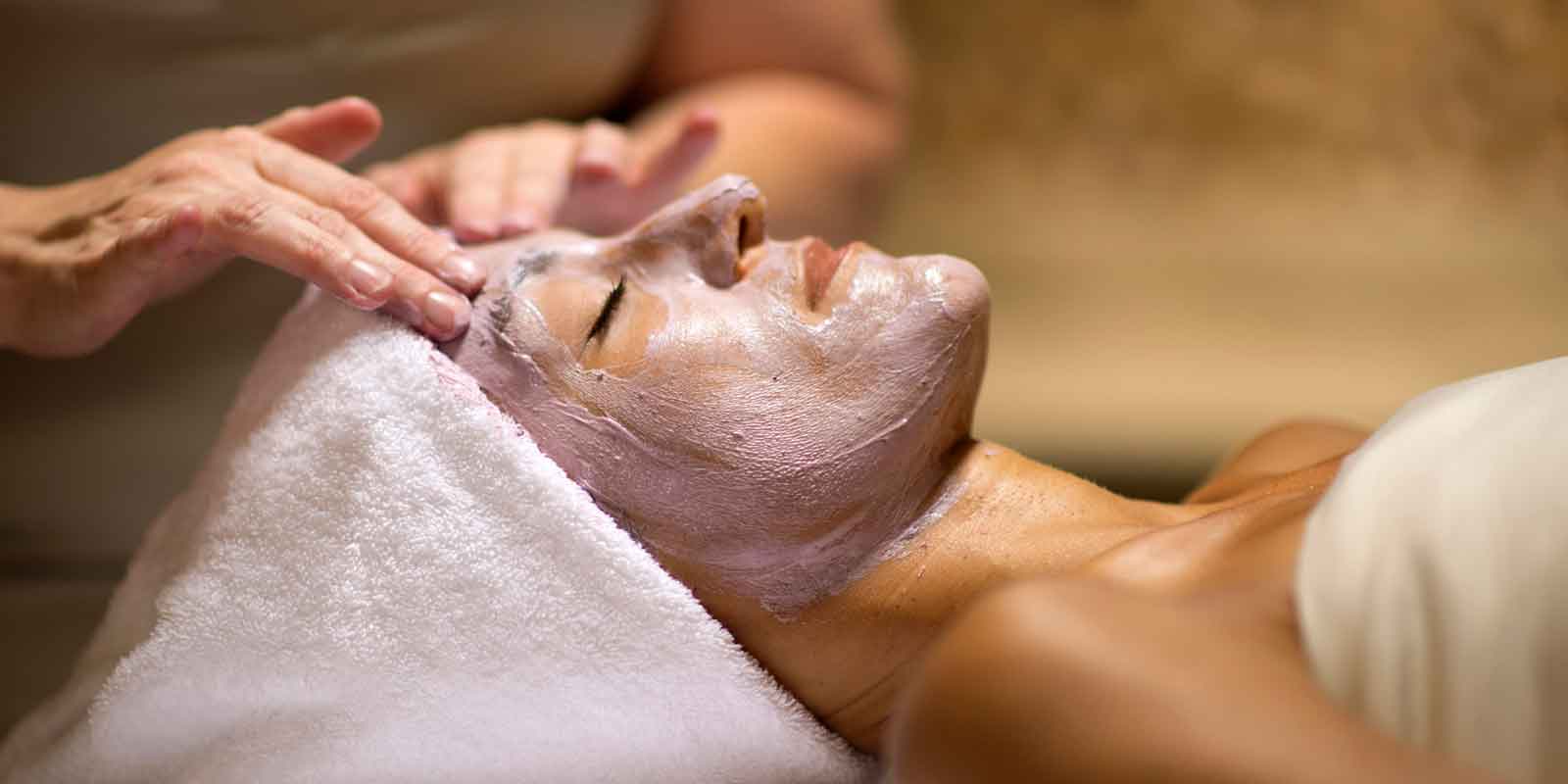 Close up of a woman getting a facial at Disney's Saratoga Springs Resort spa, Senses.