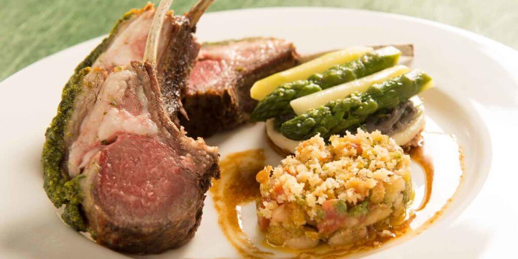 Close up photograph of a French entree from Monsieur Paul restaurant at Epcot.