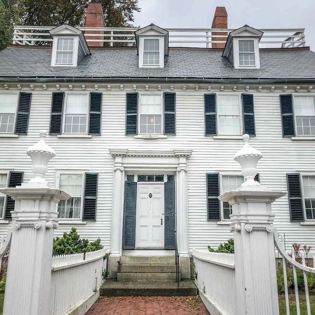 Photo of the historic Ropes Mansion in Salem, MA.