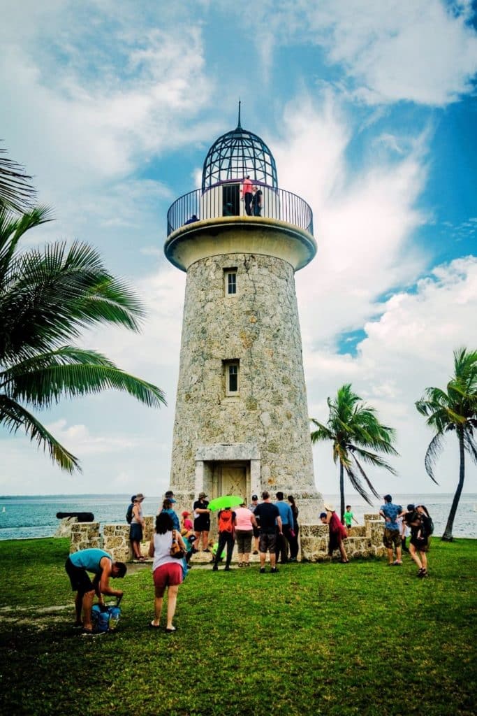Photo of Boca Chita Key Lighthouse at Biscayne National Park in the Florida Keys.