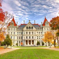 Photo of the governors mansion in New York.