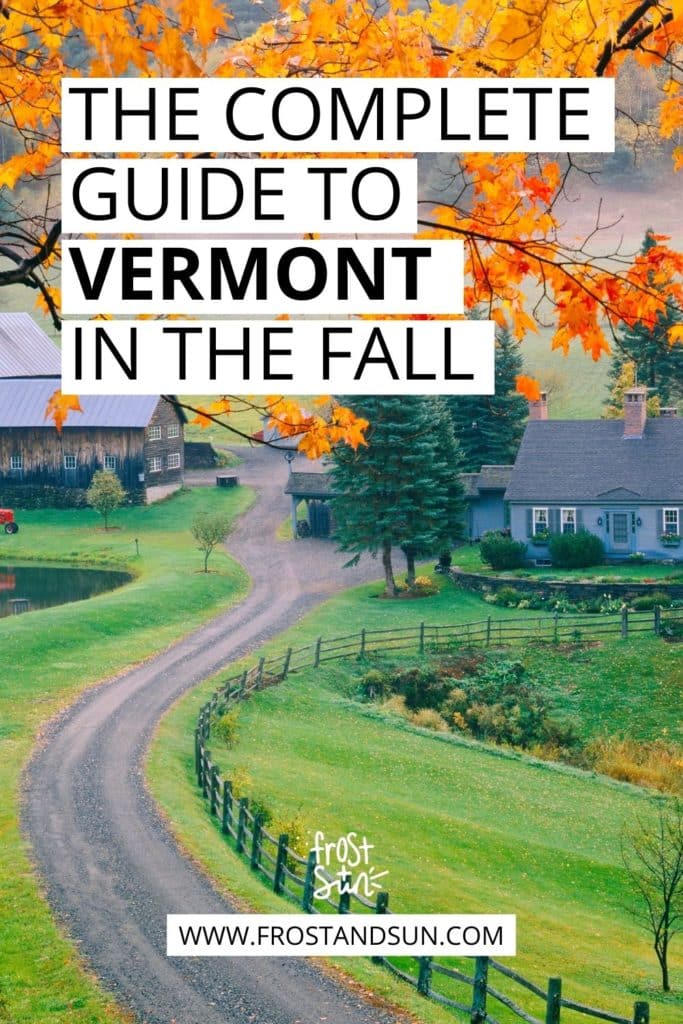 Photo of a home in the Vermont country with a barn and lots of Fall foliage.