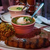 Photo of a plate of famous food in New Orleans.