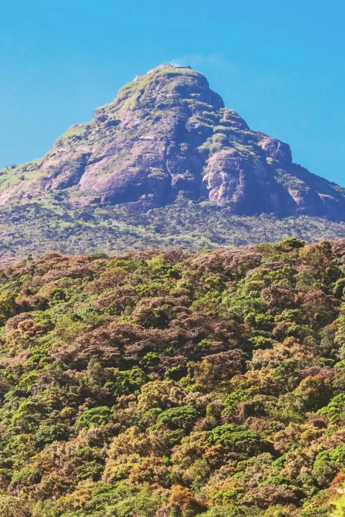 Photo of Adam's Peak, aka Sri Pada, from afar.