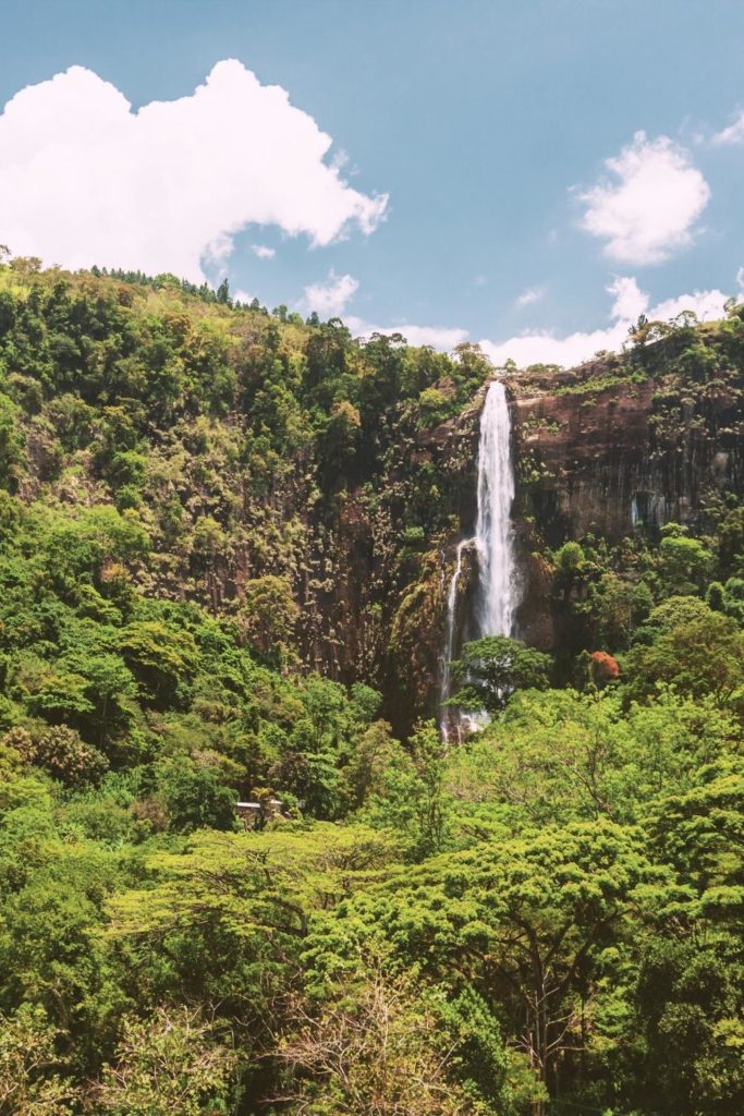 Photo of Bambarakanda Falls from afar.