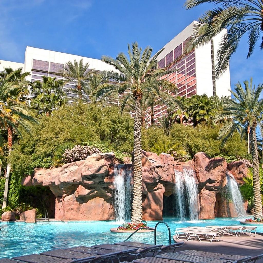 Photo of the Lagoon Pool at the Flamingo resort in Vegas.