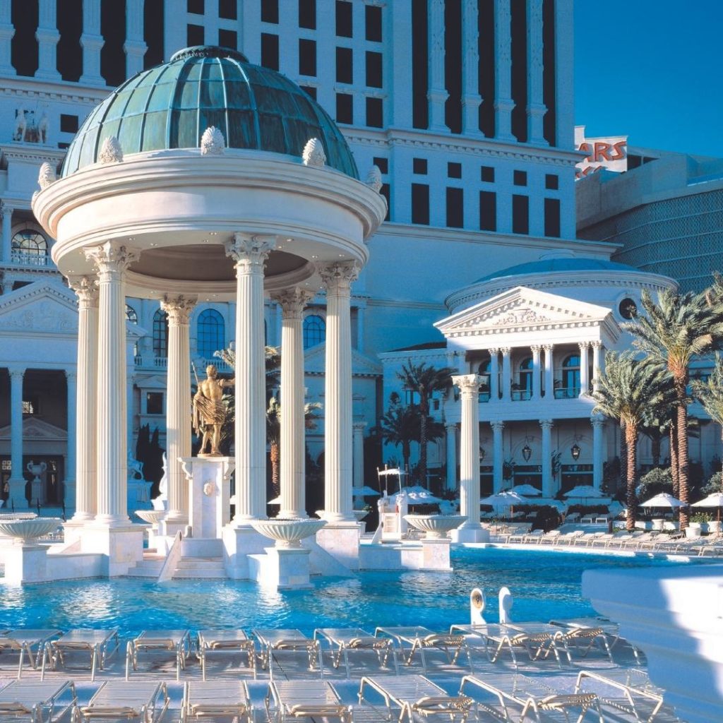 Photo of the Temple Pool at Caesars Palace in Vegas.