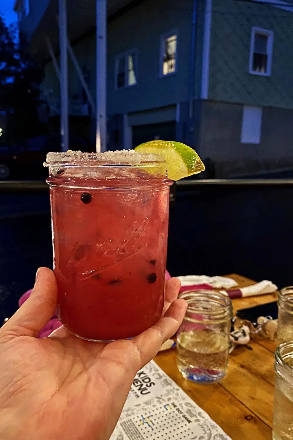 Photo of a blueberry margarita.