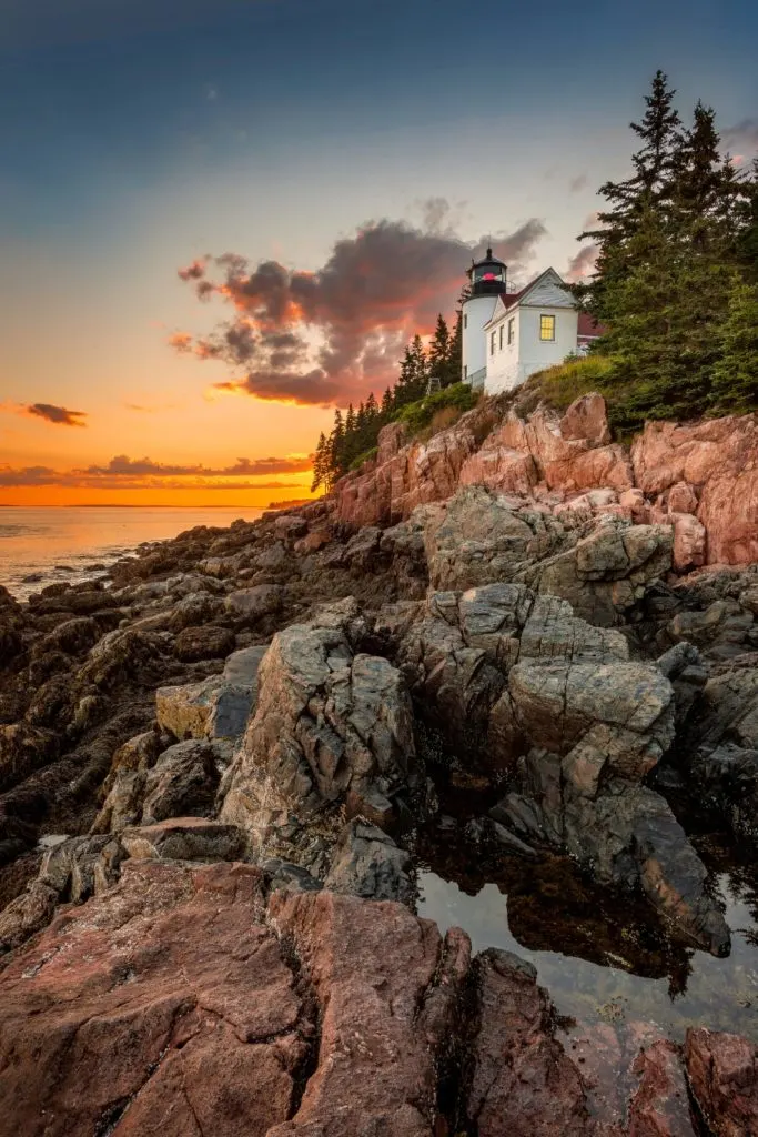Photo of Bass Harbor Lighthouse in Maine.