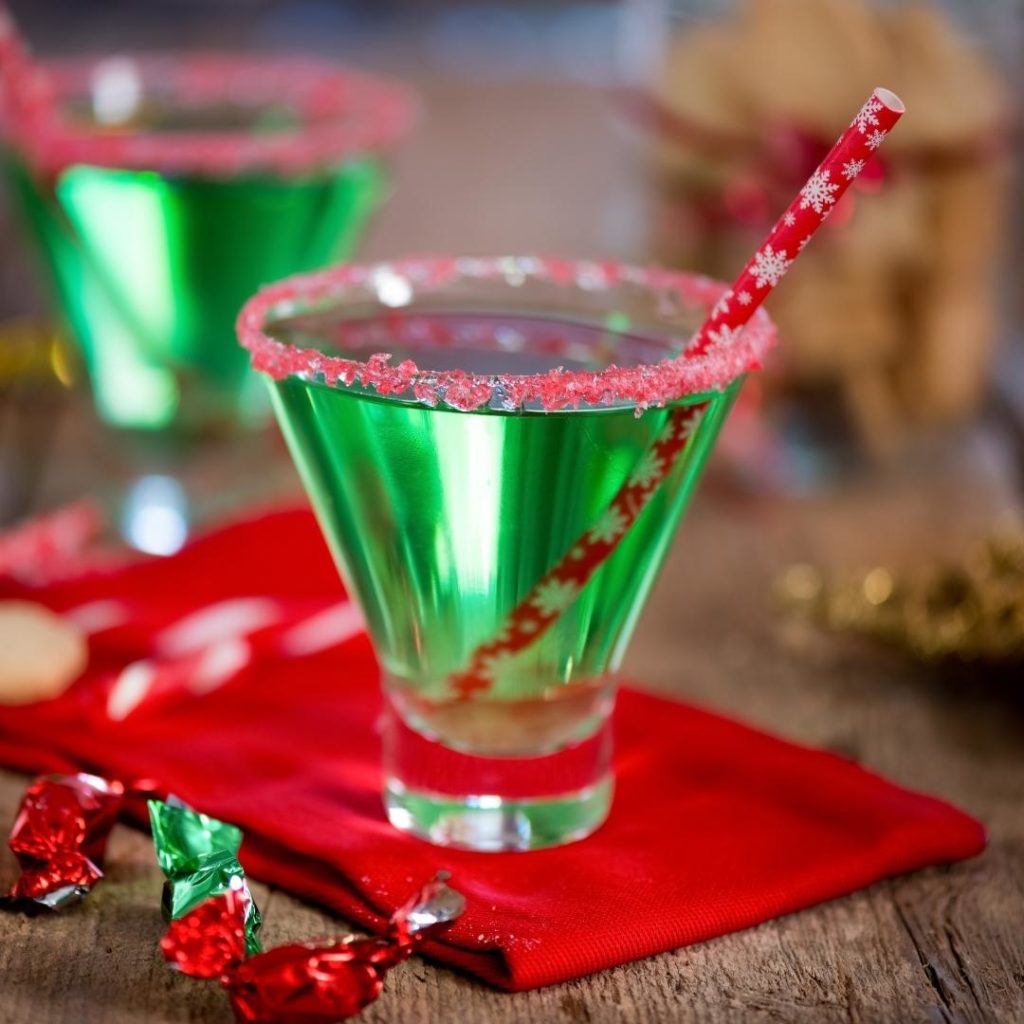 Photo of a Christmas themed cocktail.