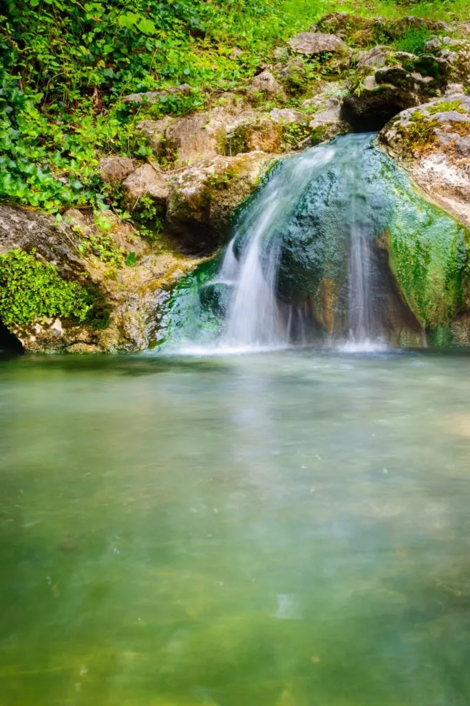 Photo of a hot spring in Arkansas.