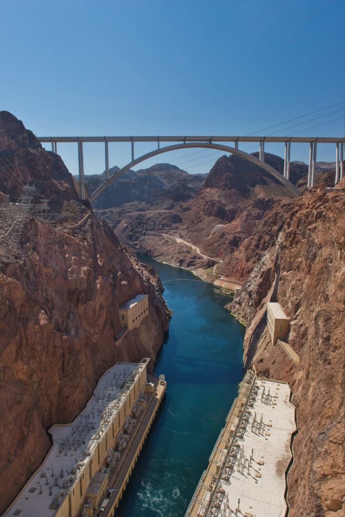 Photo of a bridge over the Hoover Dam.