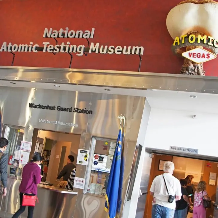 Photo of the entrance to the National Atomic Testing Museum.