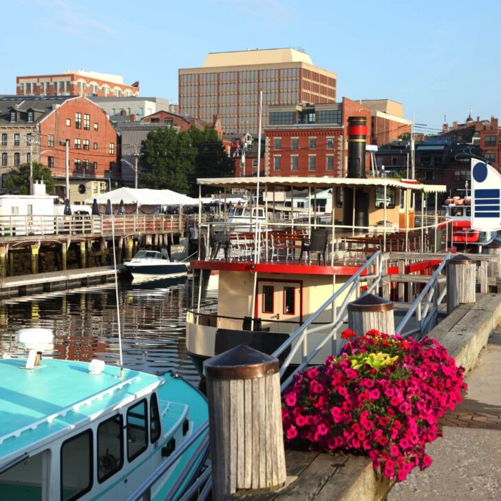 Photo of seaport in Portland, ME.