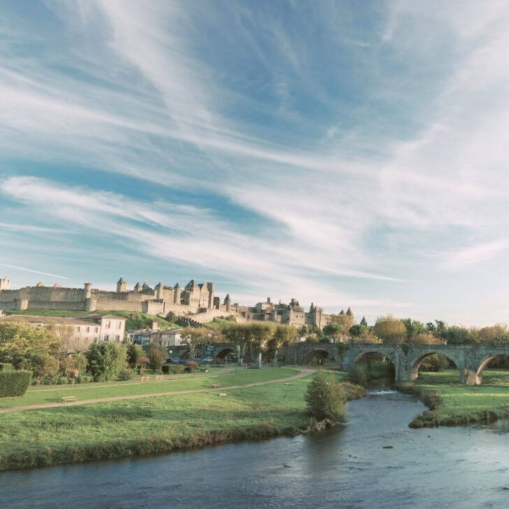 Photo of Cite de Carcassonne from across the river.