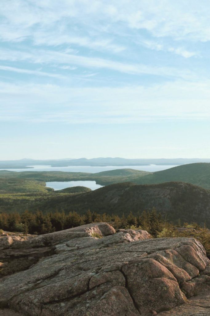 Photo of the view from the summit of Penobscot Mountain in Maine.