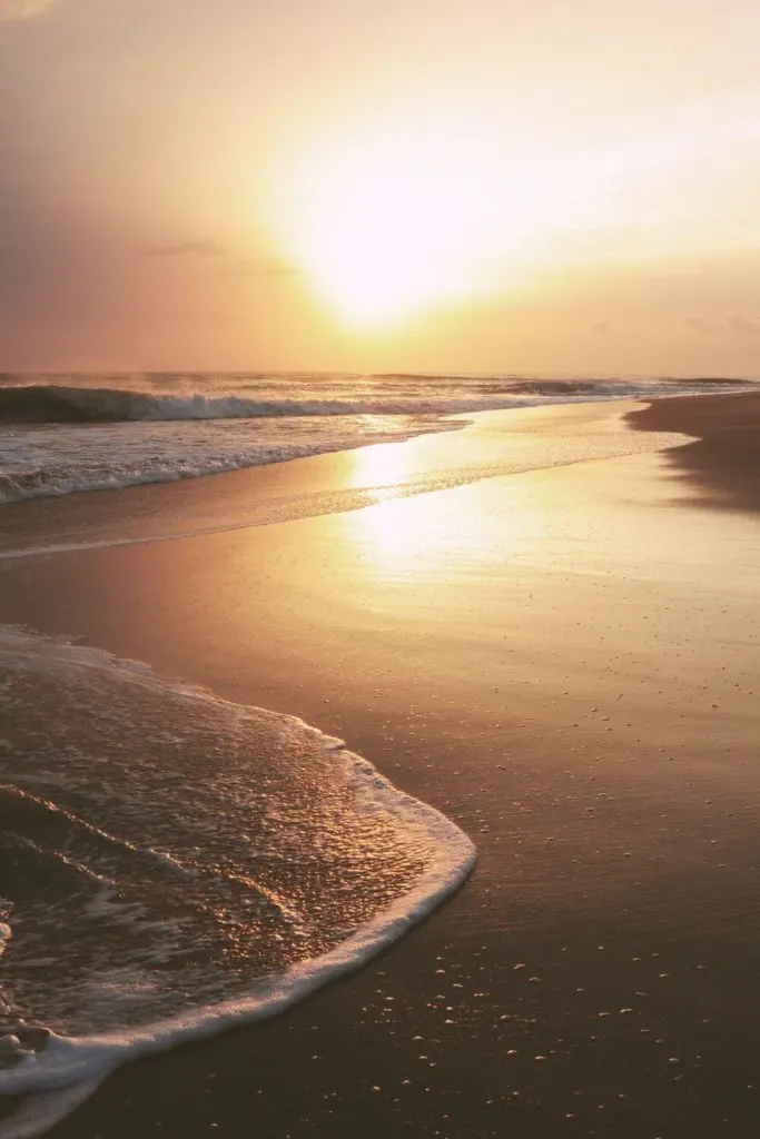 Photo of Arugam Bay at sunset.