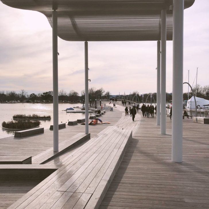 Photo looking down Recreation Pier along the Waterfront in Washington, DC.