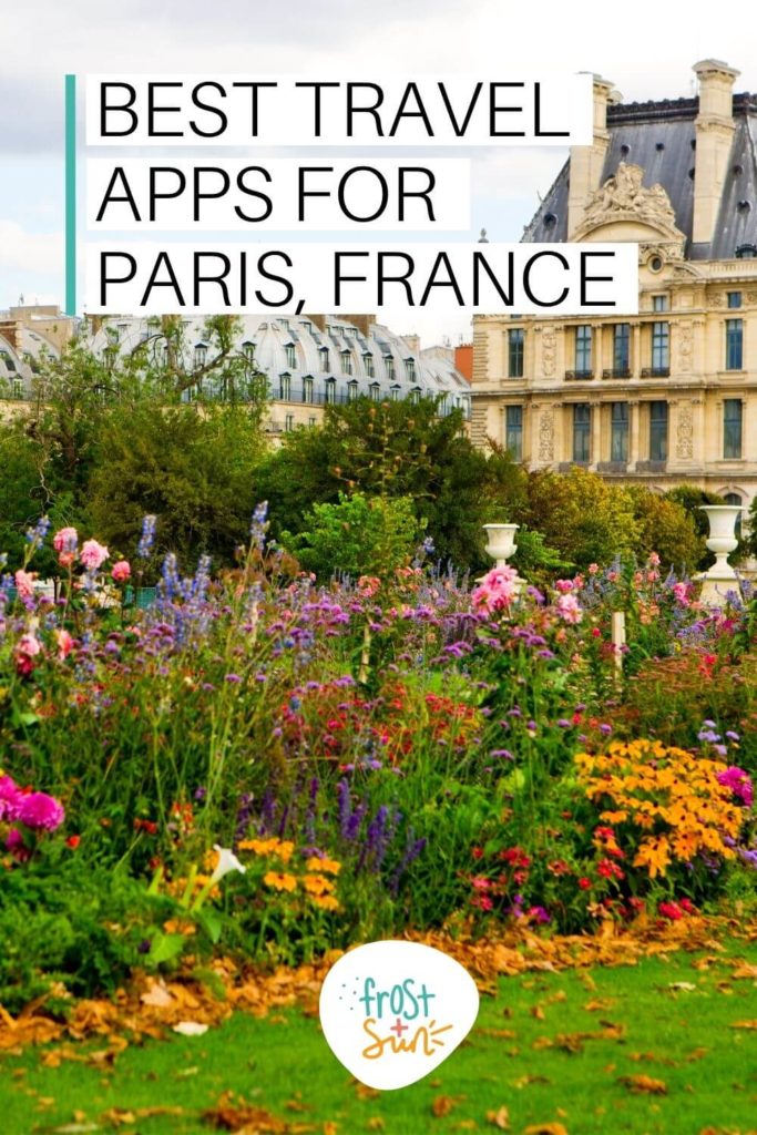 Photo of wildflower garden in Paris. Text overlay reads 