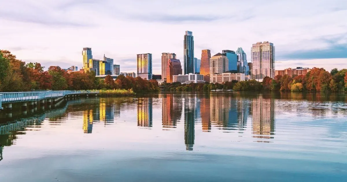 Photo of the Austin, TX skyline in the Fall season.