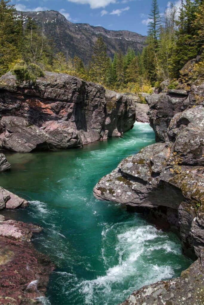 Photo of McDonald Creek in Montana's Glacier National Park.